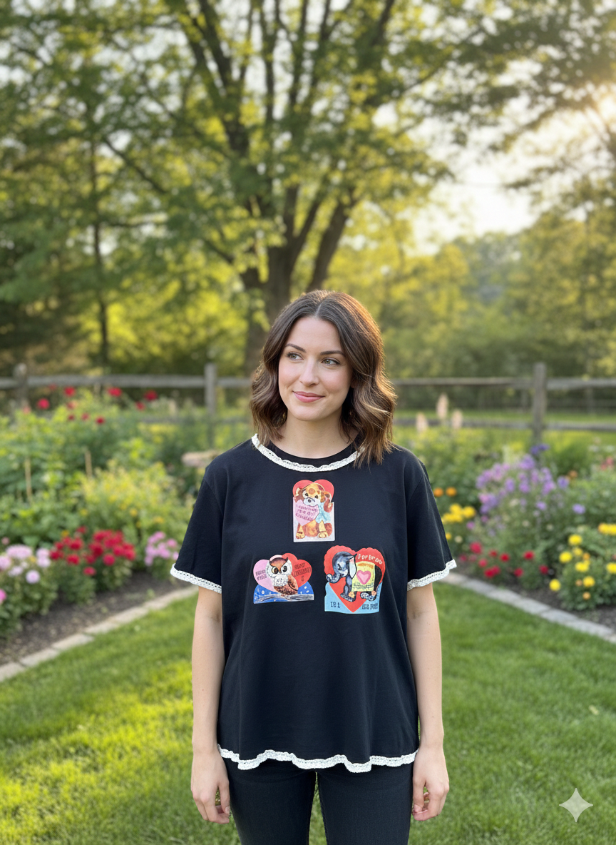 Retro Valentine “Junk” Tee One Size Fits a Large to 2X