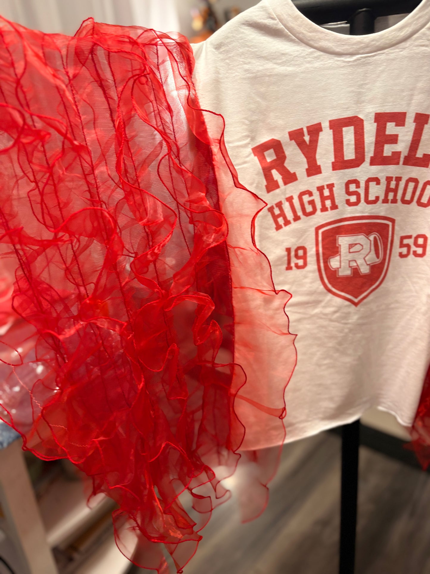 Rydell High Rockstar Ruffle Top One Size Fits a Small to XL