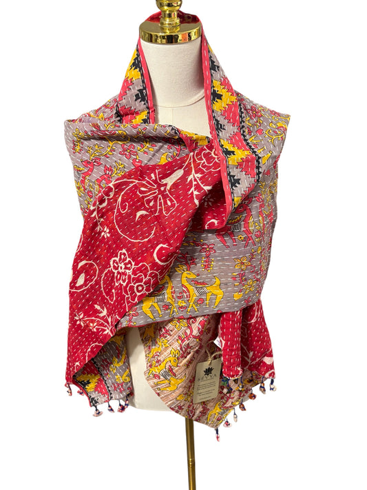 Nancy Cotton Kantha Scarves