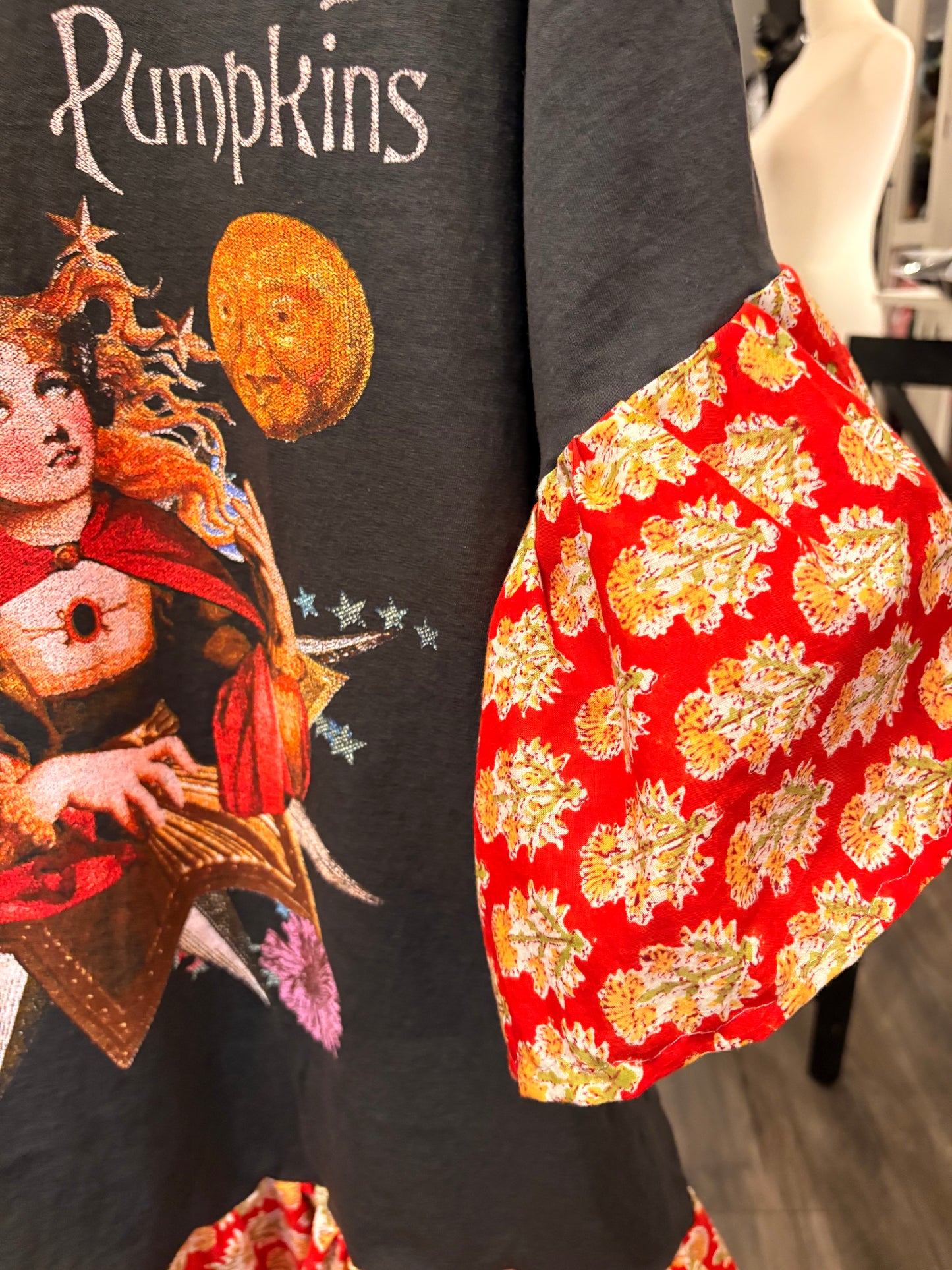 Hello Pumpkin Ruffled Rockstar Dress One Size Fits a Small to XL Oversized