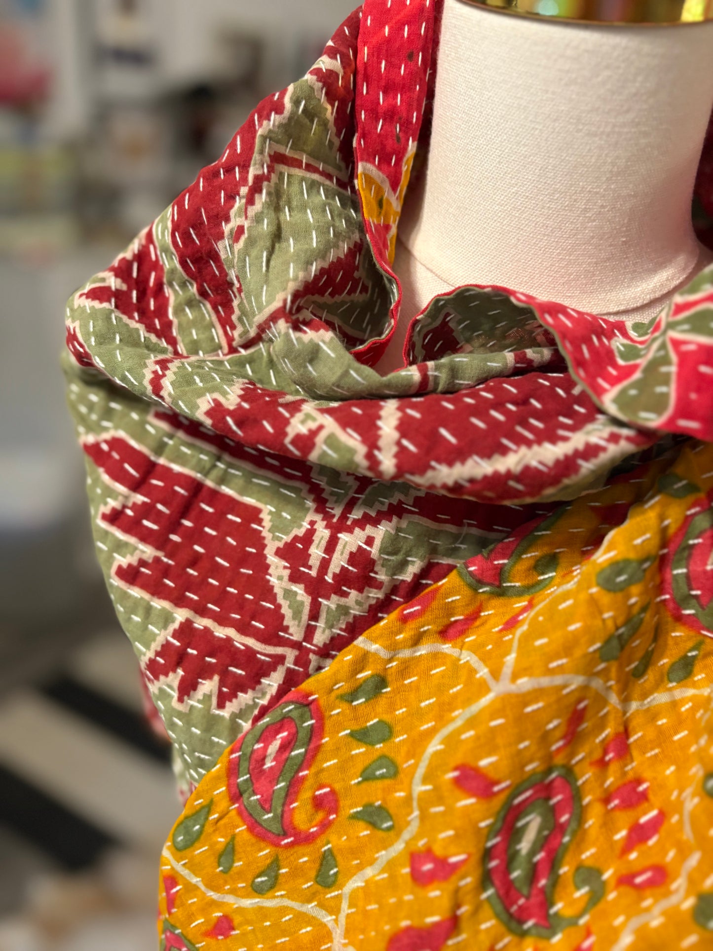 Linda Cotton Kantha Scarf