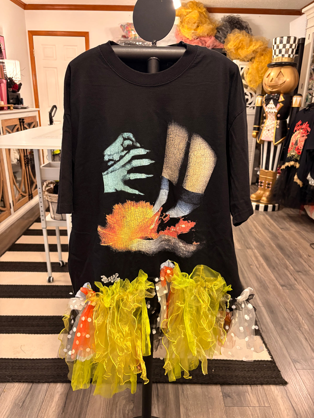 I’ll Get You My Pretty Glam Fringe Asymmetrical Tee One Size Fits Small to XL