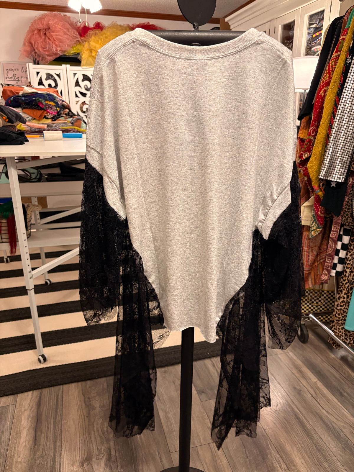 When It Rains Drama Mama Lace Tee One Size fits a Small to XL