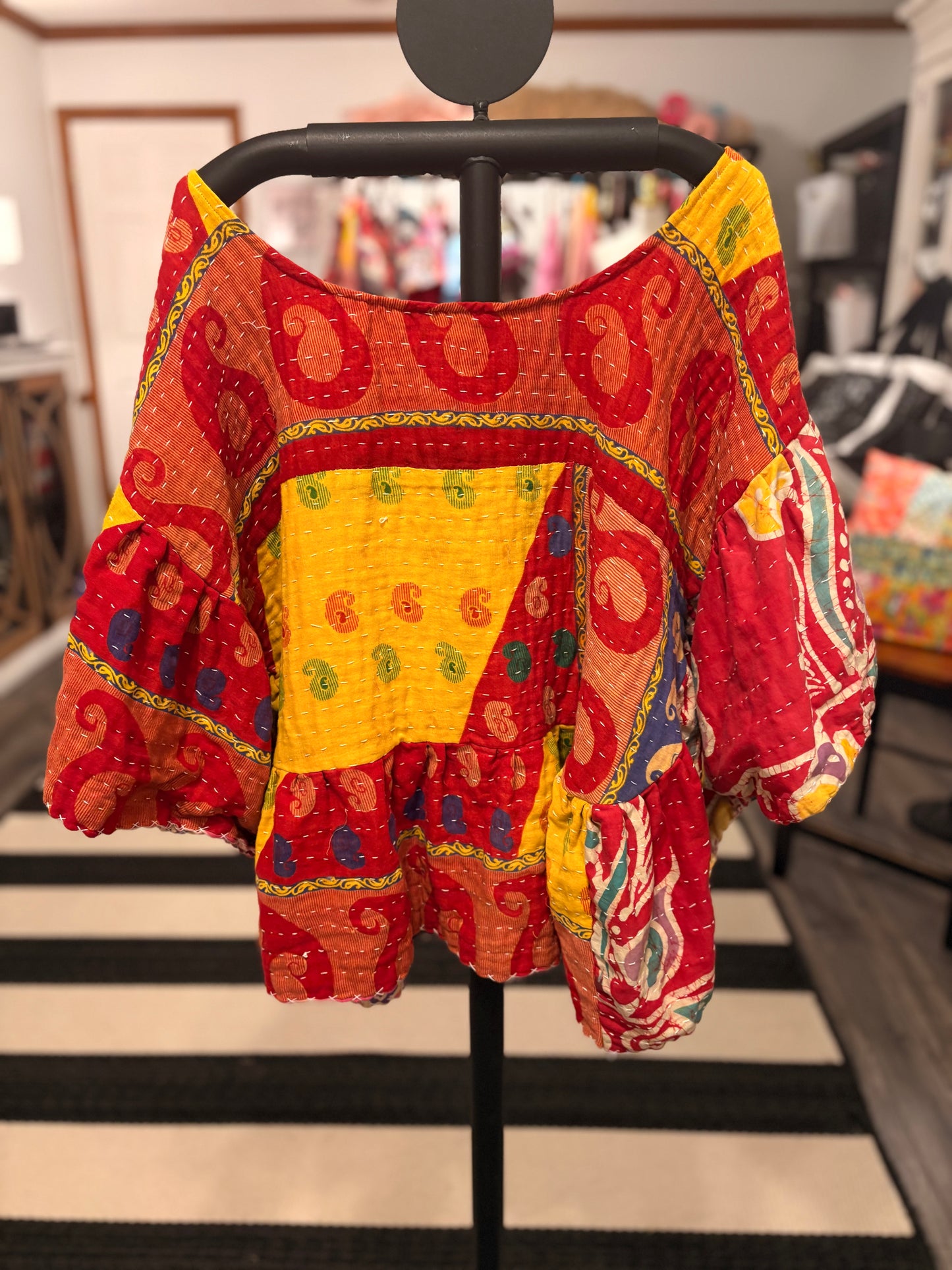 Emily Kantha Circle Top One Size Fits a Small to XXL