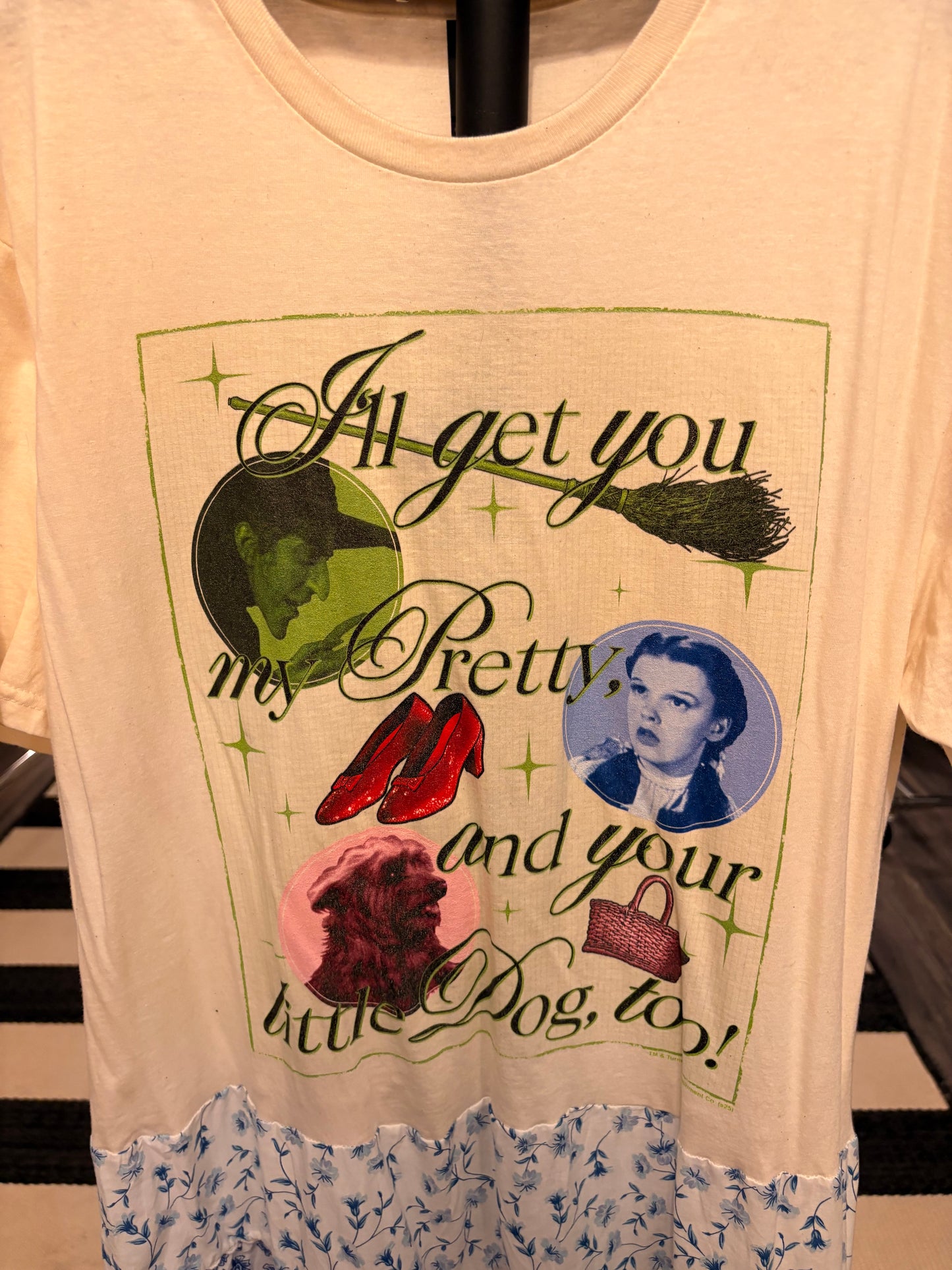 I’ll Get You My Pretty Upcycled Tee Dress One SIze Fits a Small to Large