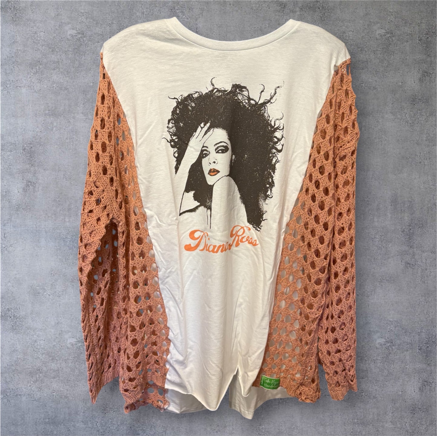 Diana Ross Upcycled Drop Sleeve Sweater One Size Fits a Small to XL
