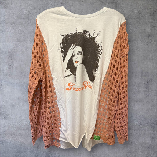 Diana Ross Upcycled Drop Sleeve Sweater One Size Fits a Small to XL