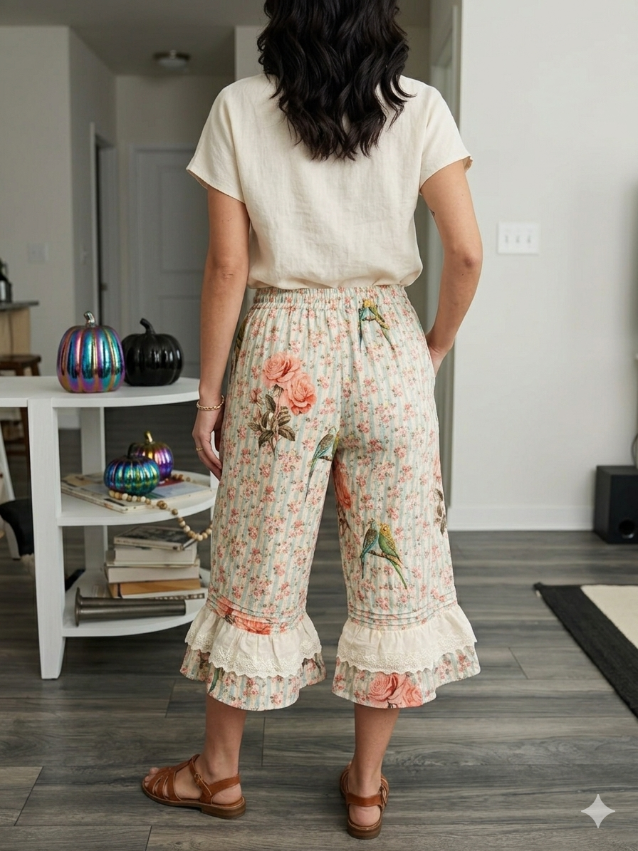 The Carmella Bloomers: Blue / One Size Fits Small to XL 2-14 CROPPED