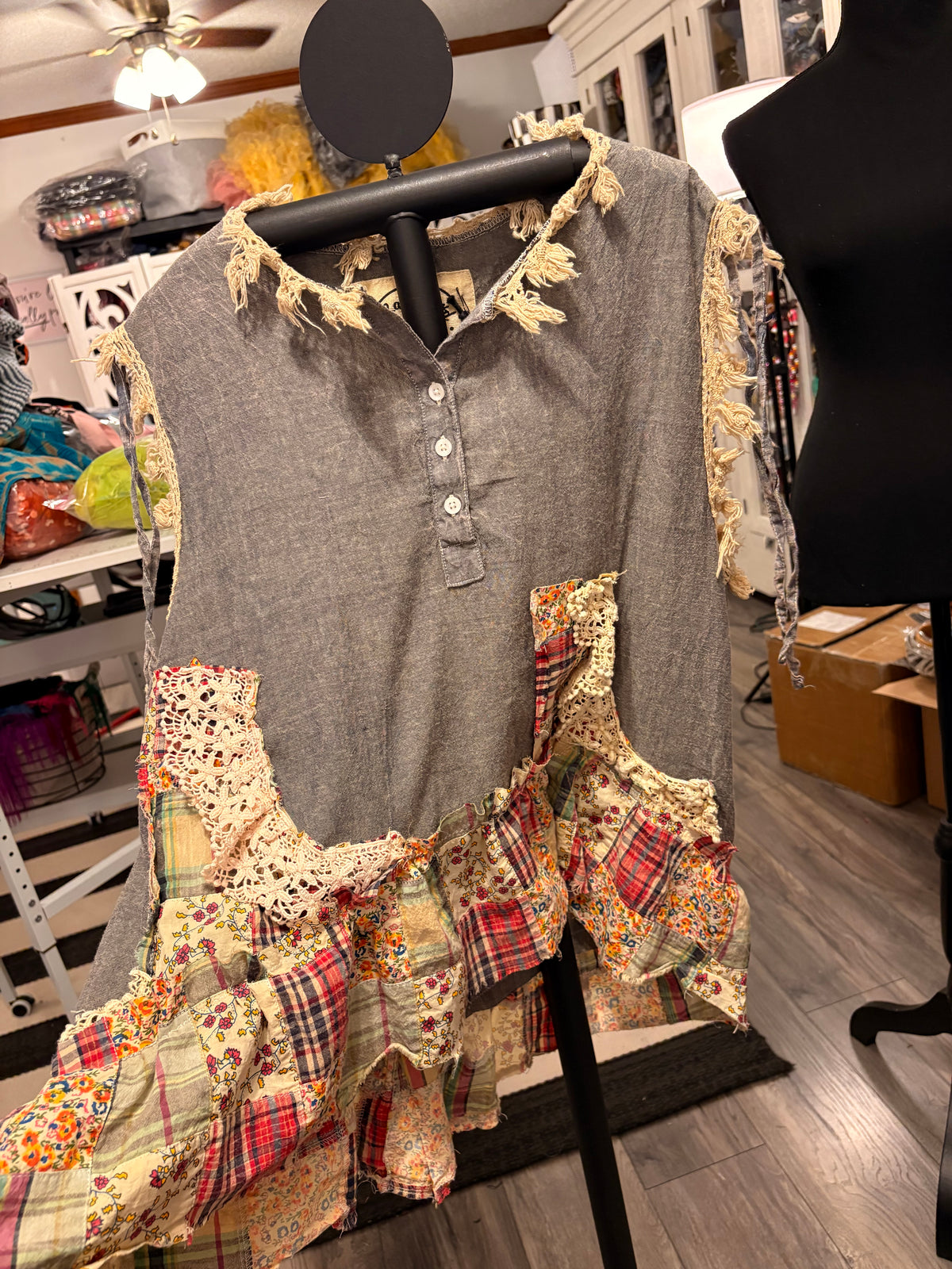 Holly Hobby Ruffled Top One Size Fits Small to XL