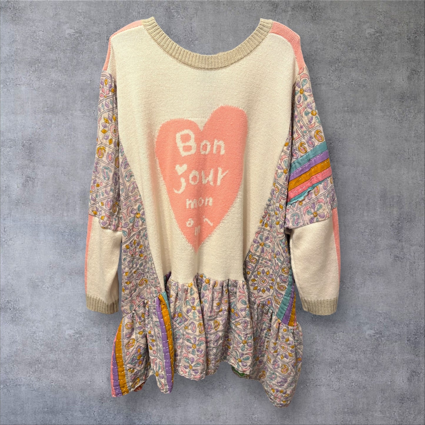 Bon Jour Upcycled Vintage Kantha Dress/Long Shirt One Size Fits Most