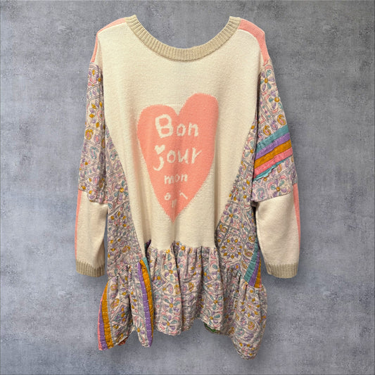 Bon Jour Upcycled Vintage Kantha Dress/Long Shirt One Size Fits Most