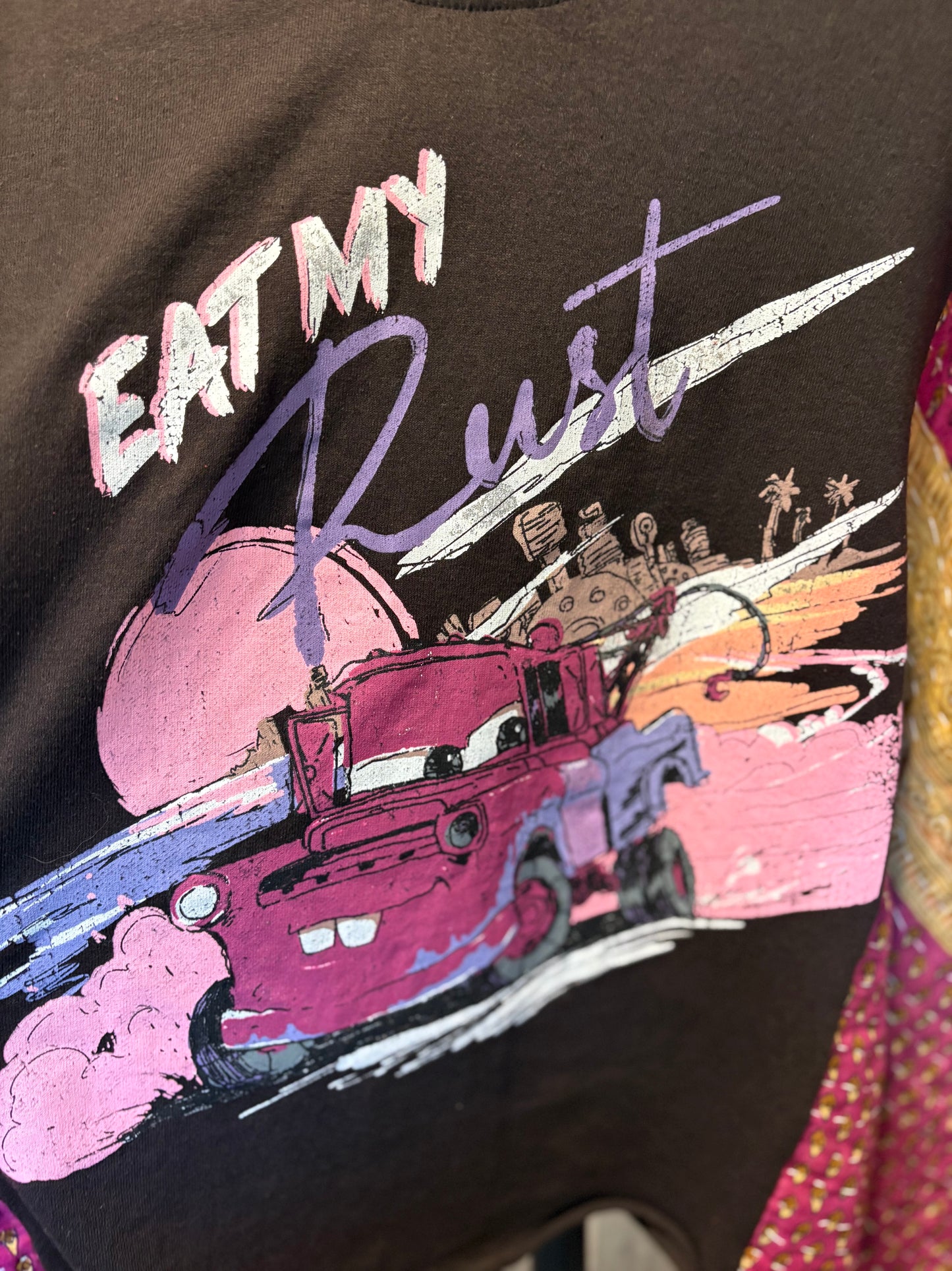 Eat My Rust Upcycled Vintage Kantha Poncho Tee Fits A Size Small to XXL