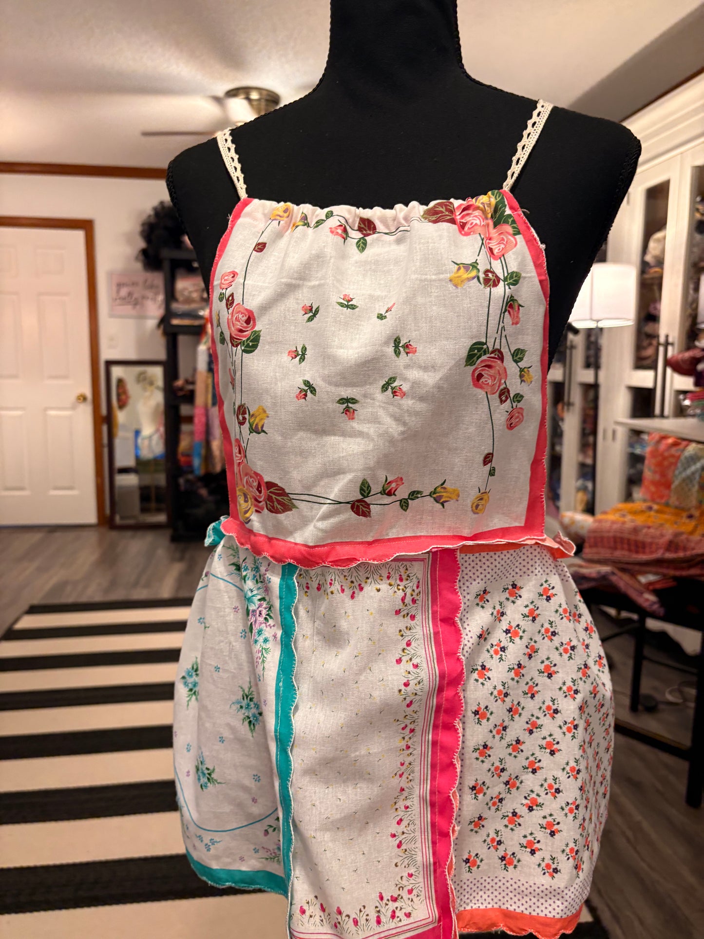 Gilly Upcycled Hankie Top One Size Fits a 4-8