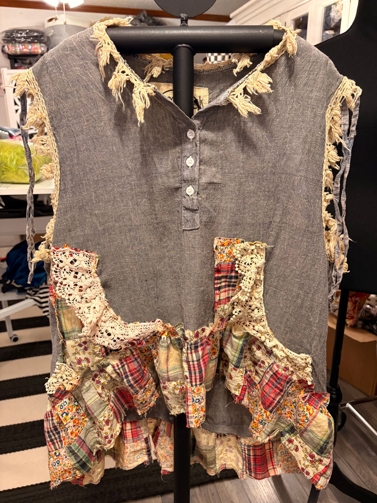 Holly Hobby Ruffled Top One Size Fits Small to XL
