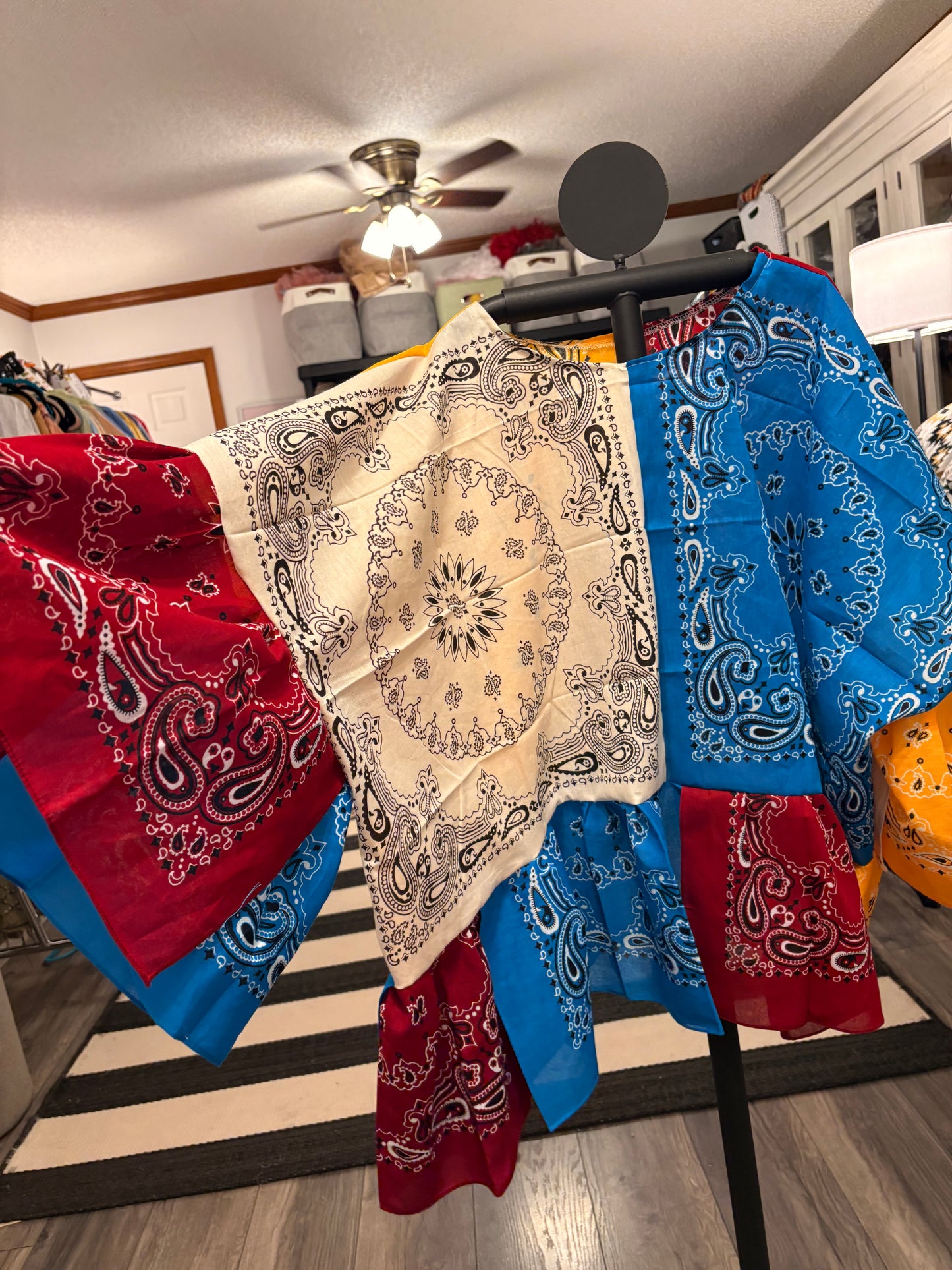 Harvest Moon Bandana Ruffled Poncho One Size Fits a Small to 3X