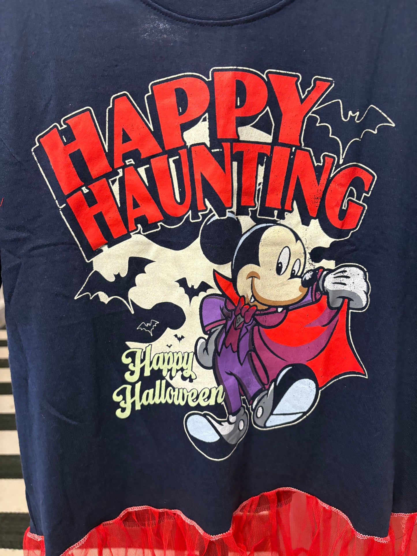 Happy Haunting Mickey Rockstar Tutu Tee One Size Fits a Small to Large