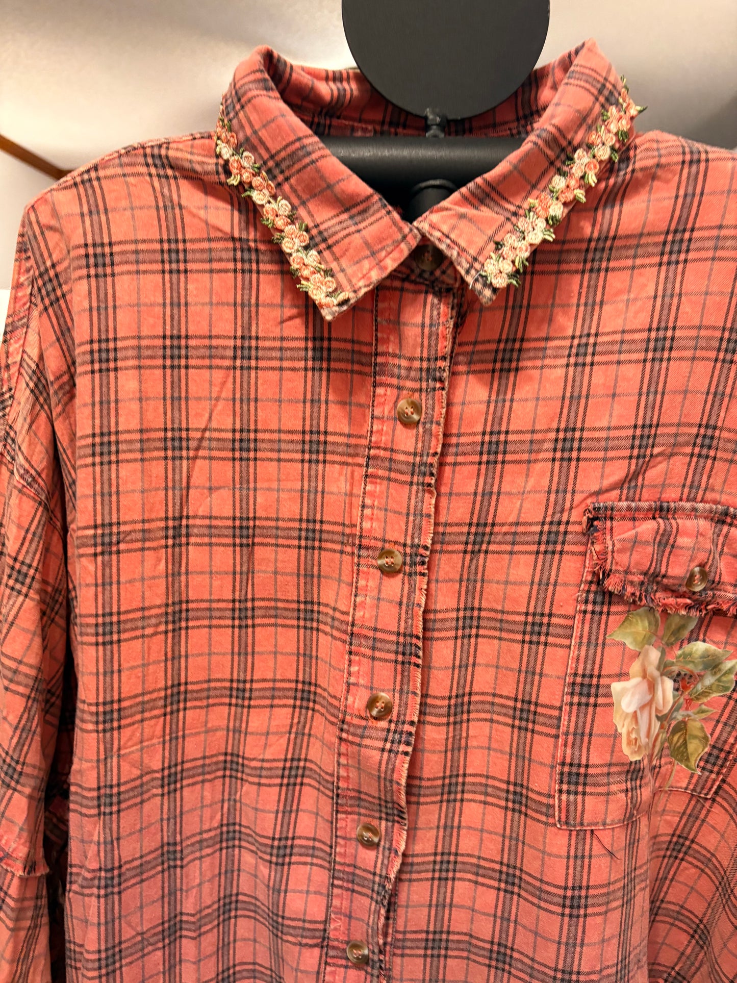 Love “Junk” Flannel Very Long Length One Size Fits an XXL-3X 16-20