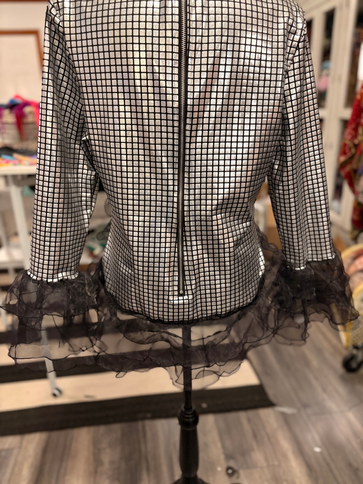 Disco Ball and Ruffles Glam Top One Size fits a Small to XL