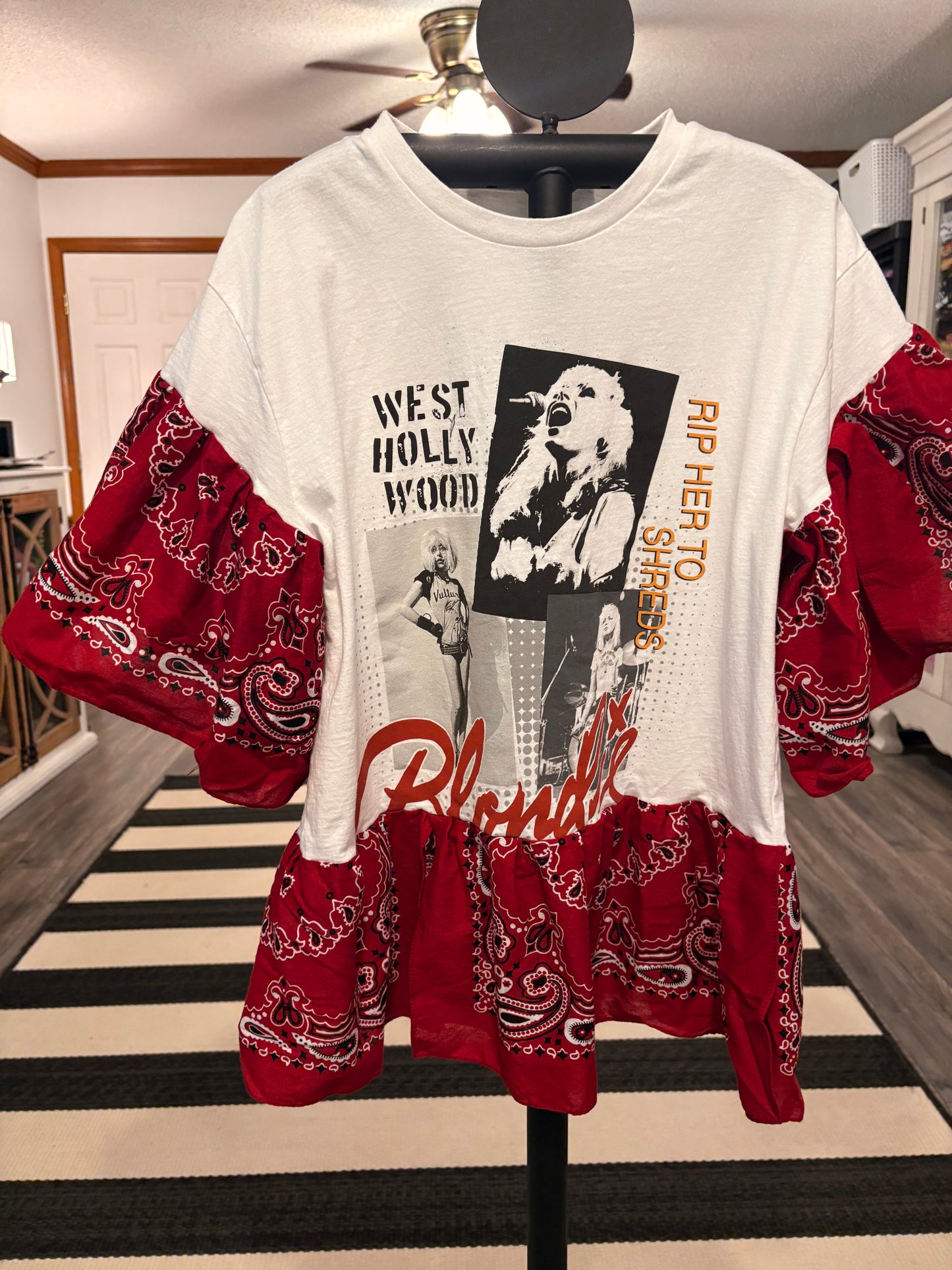 Call Me Bandana Baby Doll Tee Fits a Small to Large
