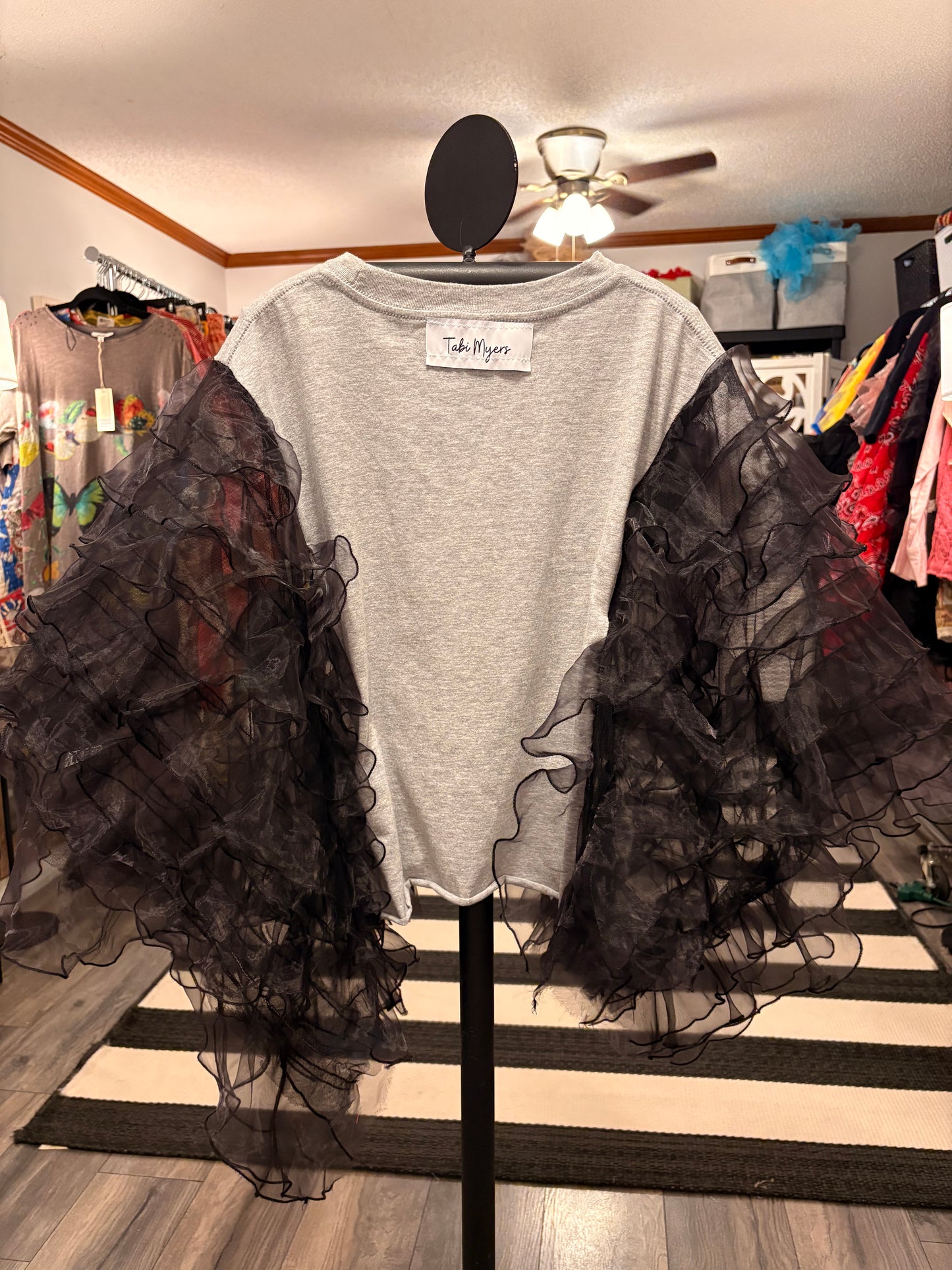 Schools Out Rockstar Ruffle Top One Size Fits a Small to Large