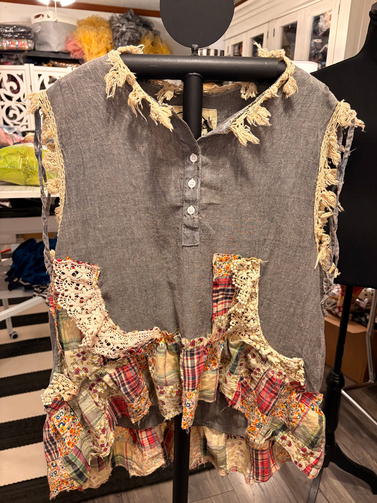 Holly Hobby Ruffled Top One Size Fits Small to XL