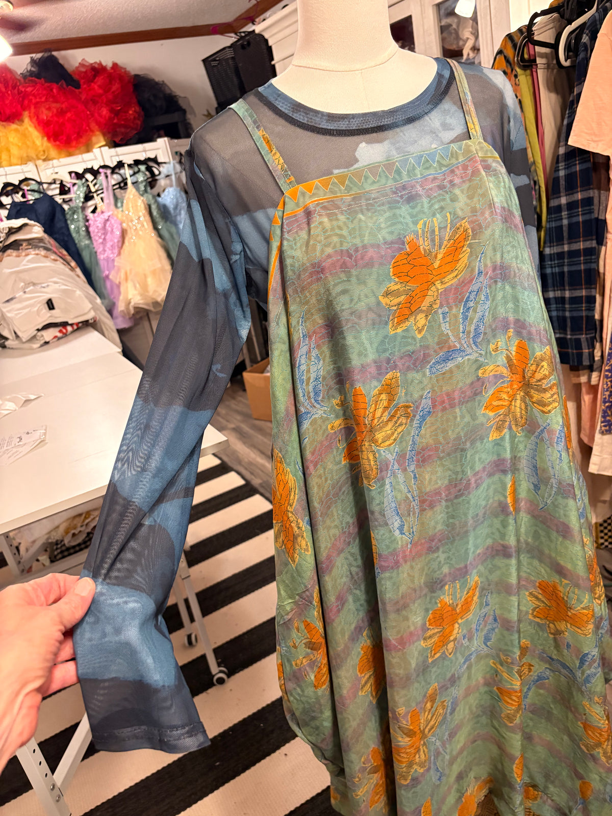 Sadie Silk Reversible Maxi Dress One Size Fits Small to 3X 2-22