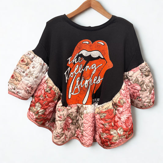 Stones Quilted Rock Angel Poncho One Size Fits a Small to XL OVERSIZED