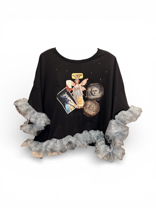 Blue Fairy Tee One Size Large to 3X Oversized Fit SHORT Length