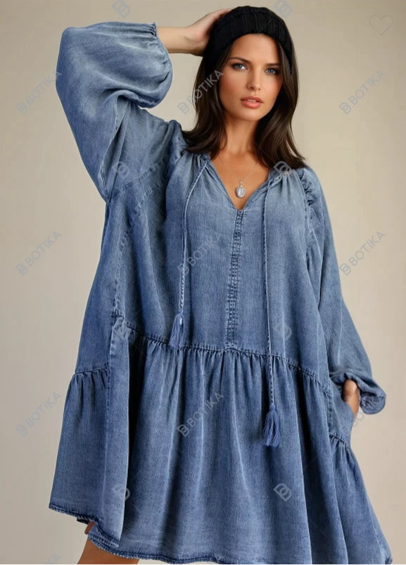 Easel Jean Dress
