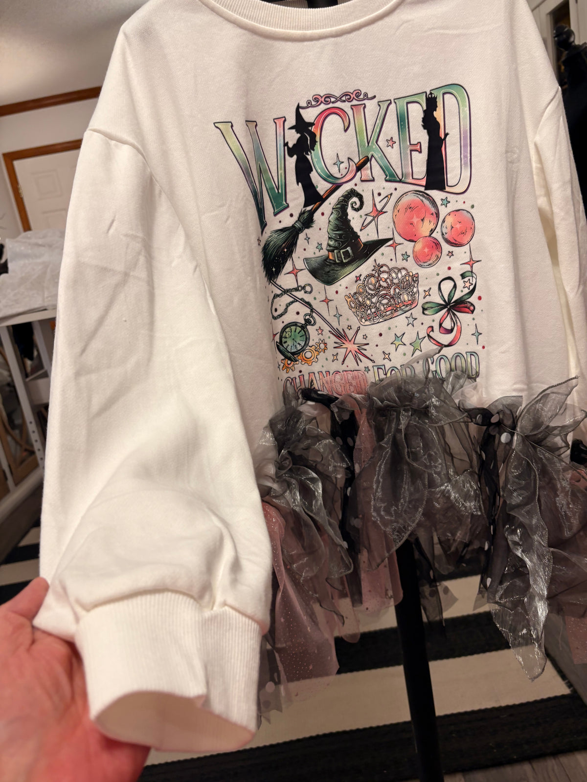 Change For The Good Fringe Hi/Lo Sweatshirt One Size Fits XS to Medium