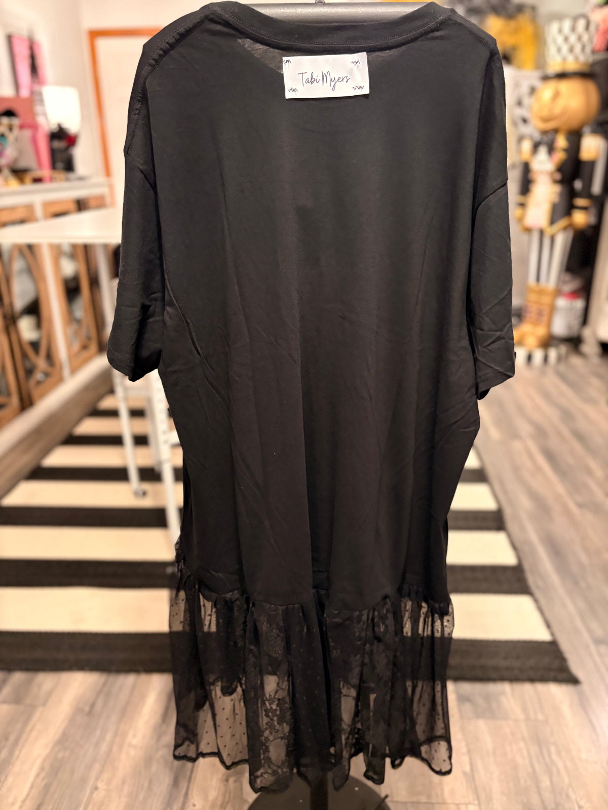 Rumors Hi/Lo Lace Tee Dress One Size Fits a Small to 3X