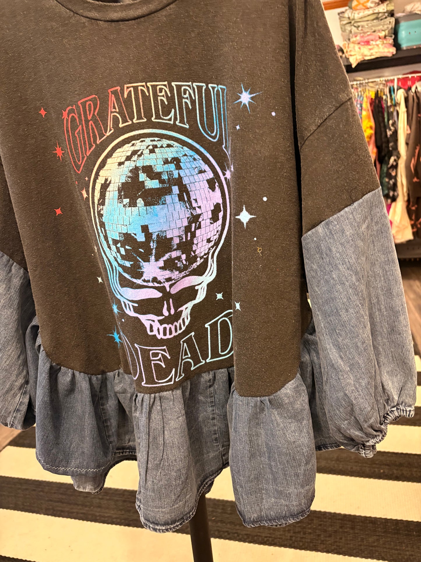 Disco Grateful Dead Rock Angel Tee One Size Fits a Small to XXL Oversized