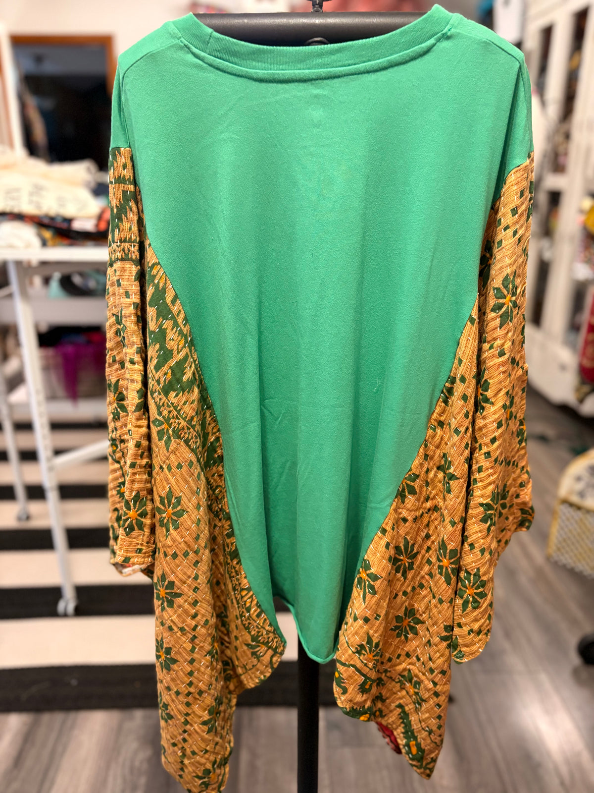 Santa’s Coming! Vintage Kantha Poncho One Size Fits a Small to XXL