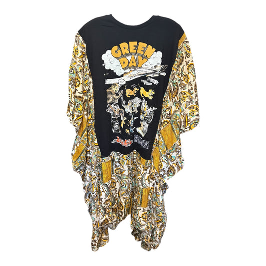 Green Day Upcycled Silk Butterfly Cocoon Dress One Size fits a Small to 3X