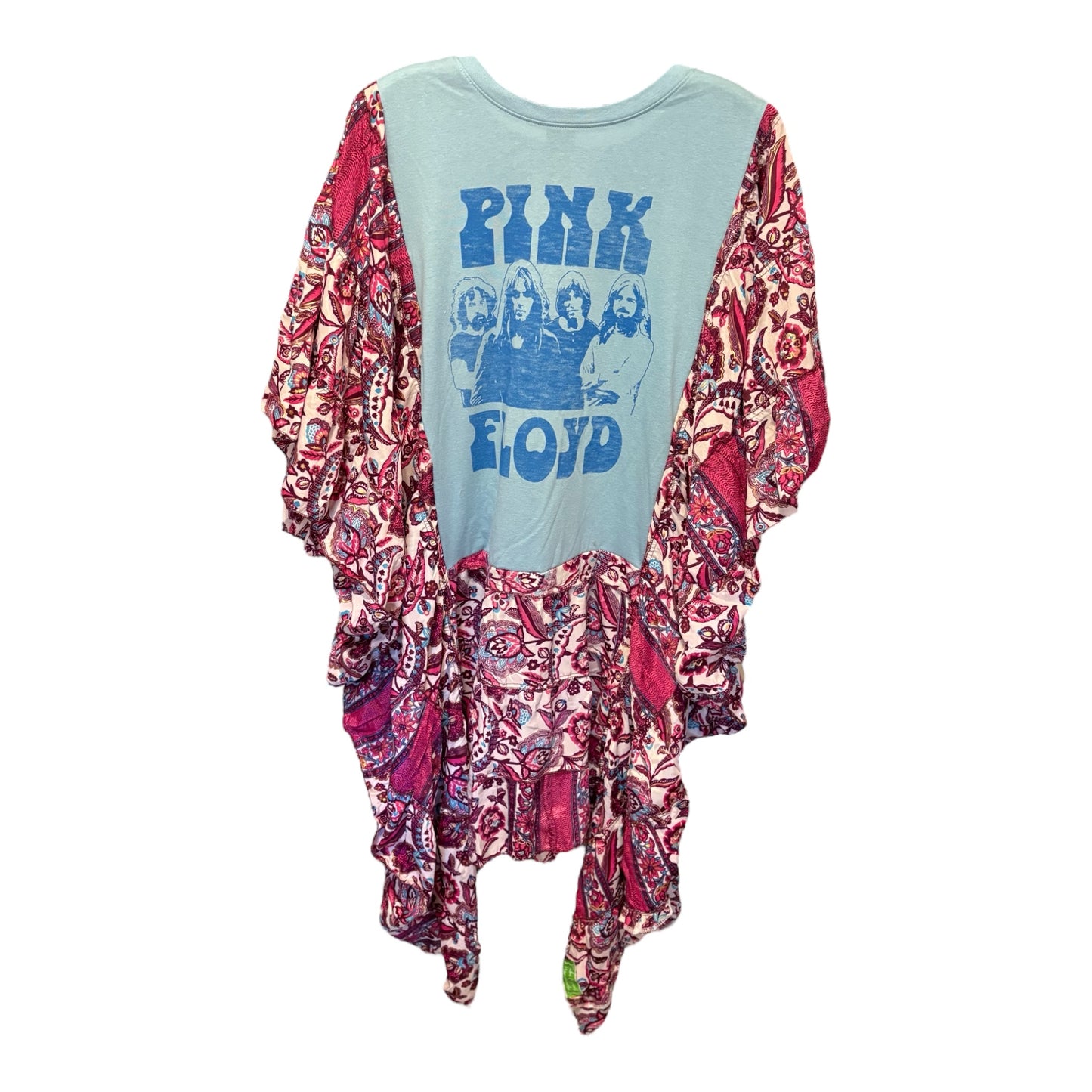 Pink Floyd Upcycled Silk Butterfly Cocoon Dress One Size fits a Small to 3X