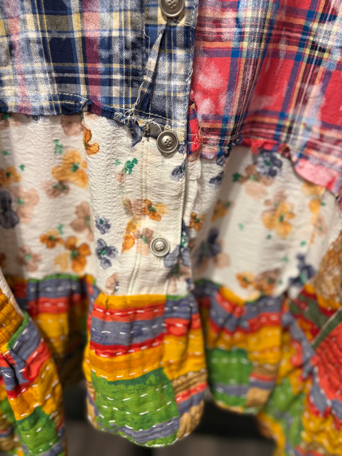 Violetta Upcycled Vintage Kantha Dress/Long Shirt One Size Fits Most