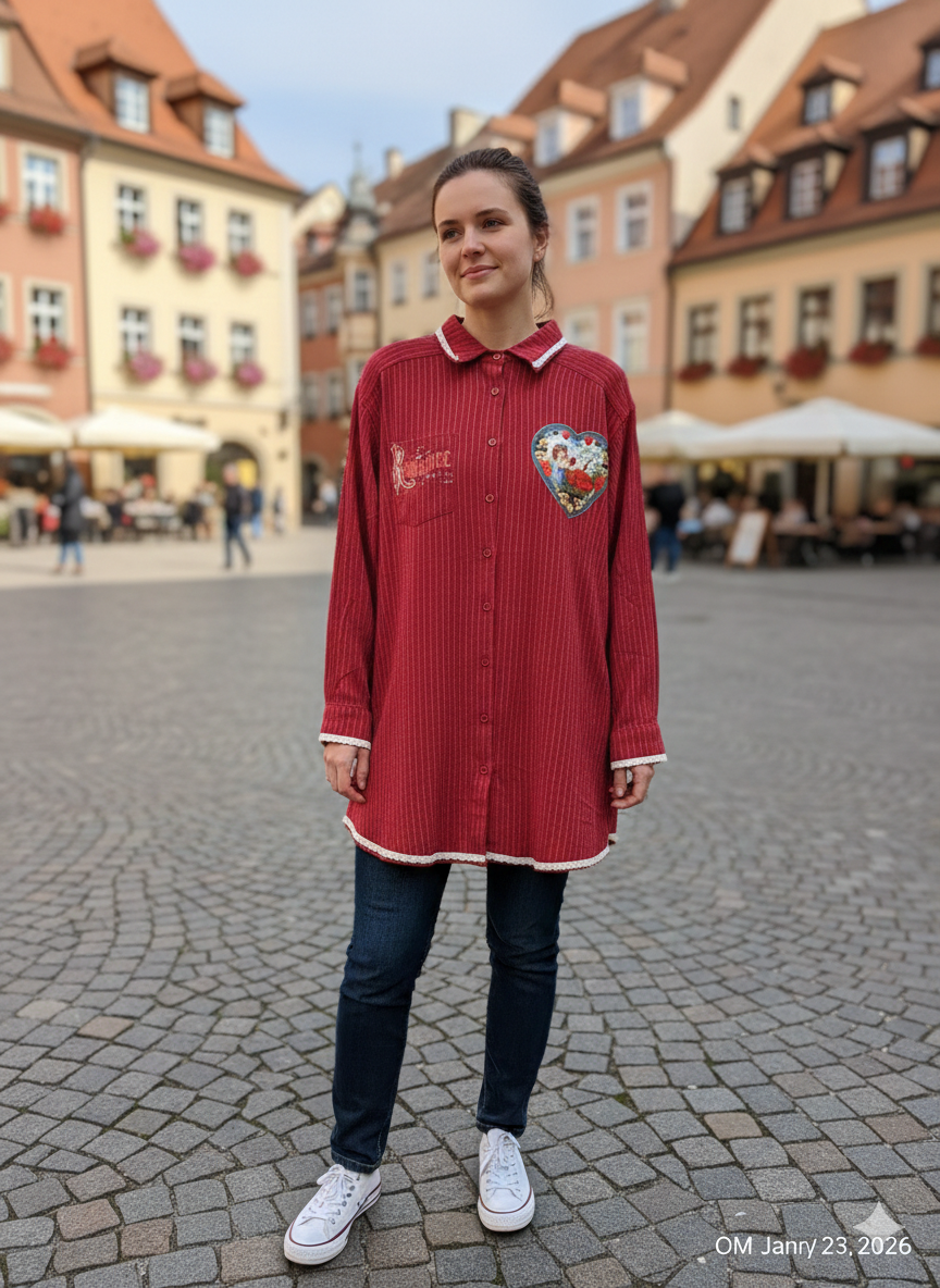 Affections Junk” Button Down One Size Fits a Small to Large