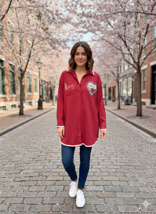 Affections Junk” Button Down One Size Fits a Small to Large