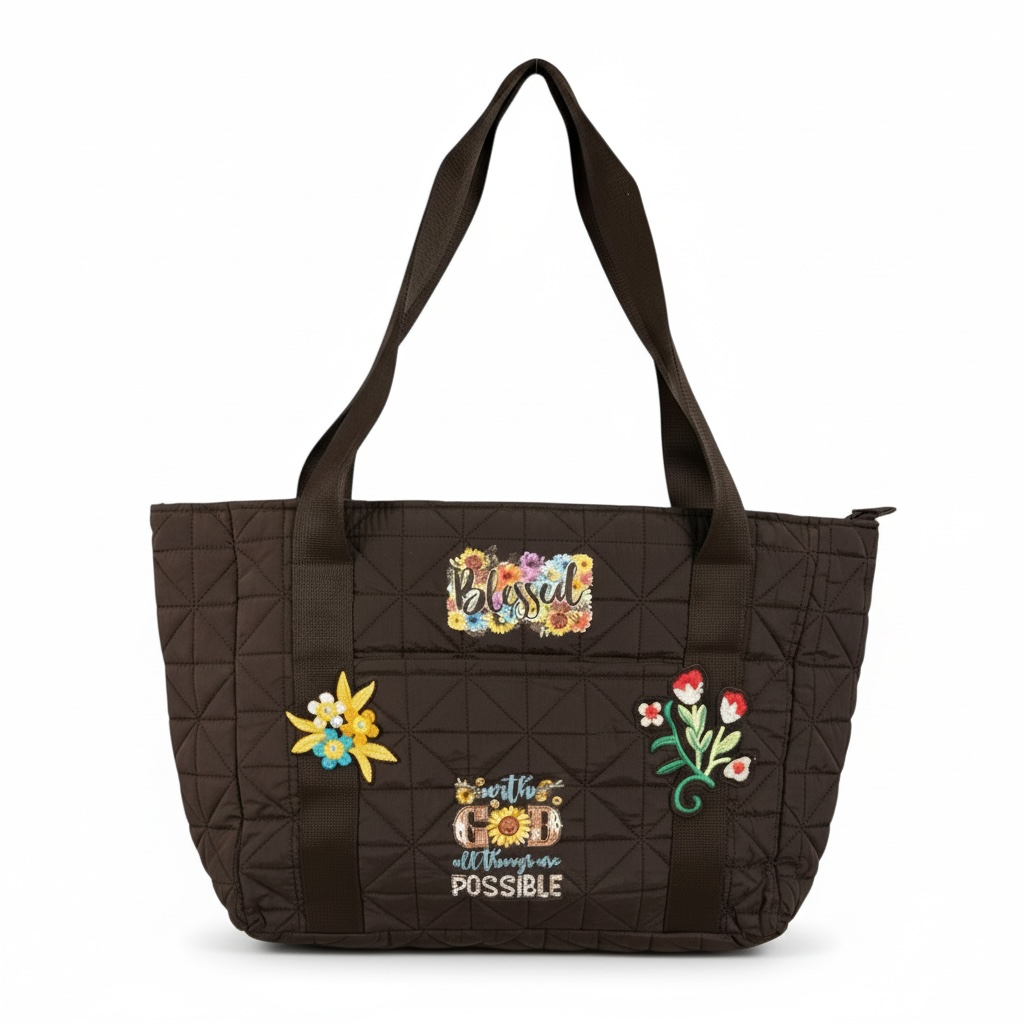 Blessed Quilted Tote Bag
