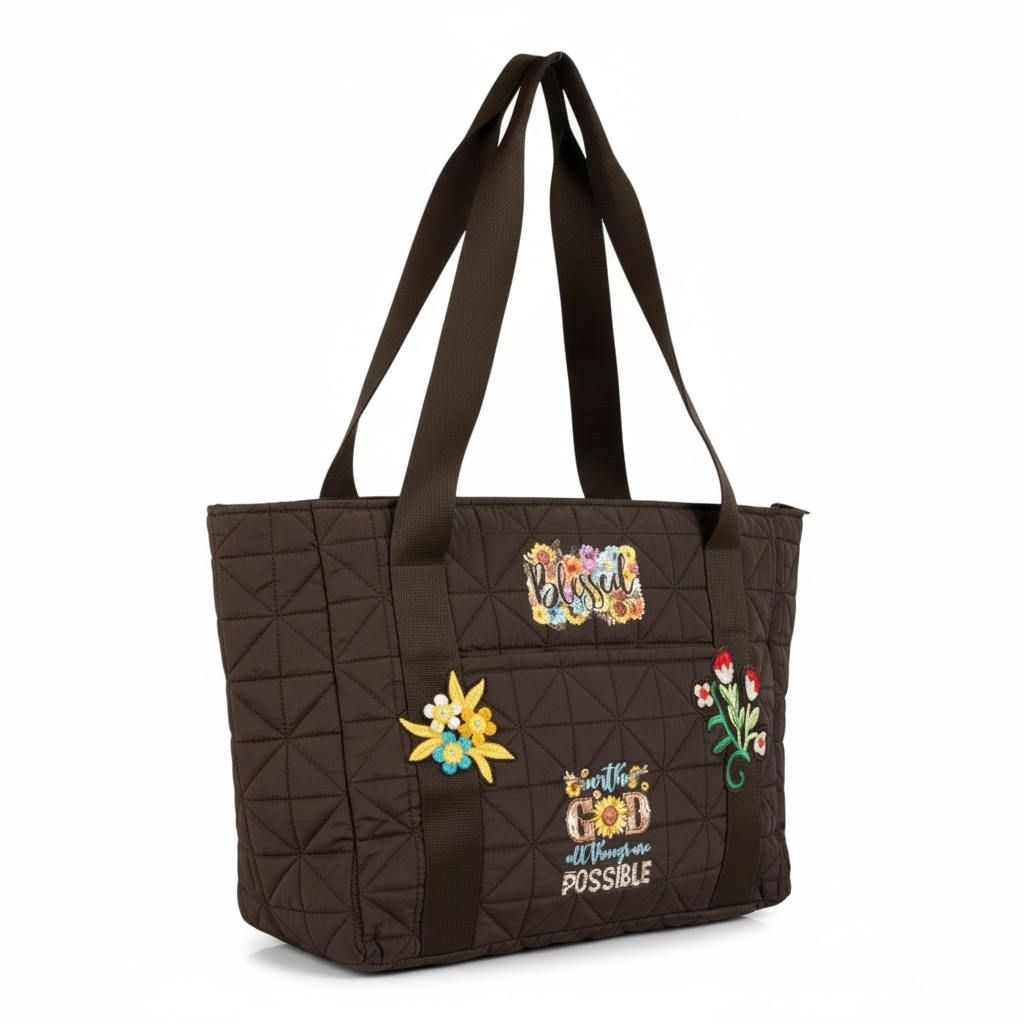 Blessed Quilted Tote Bag