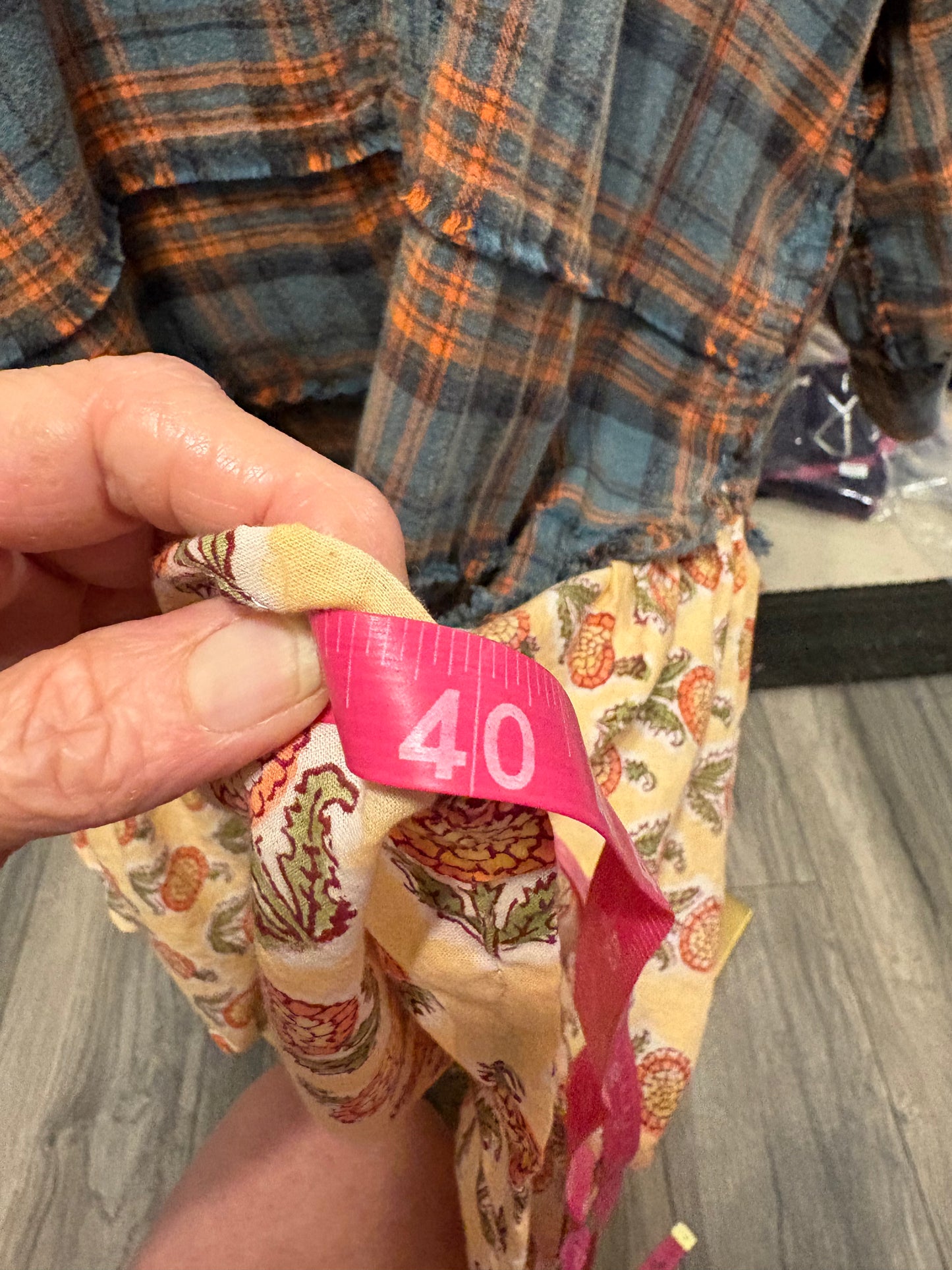 Petal Upcycled Oversized Frayed Flannel Dress One Size Fits a Small to XXL