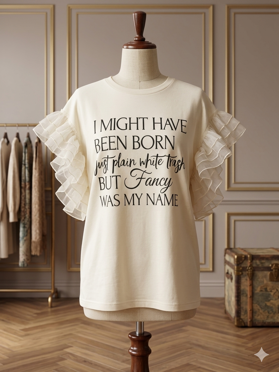 Fancy Ruffle Tee : Large/XL