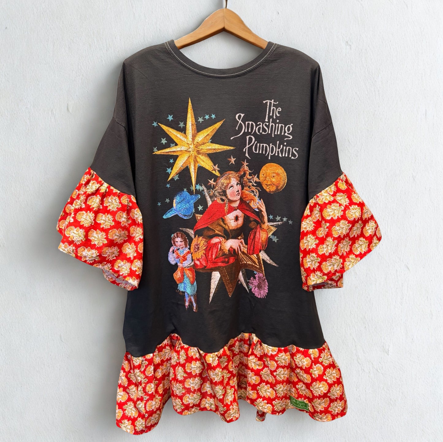 Hello Pumpkin Ruffled Rockstar Dress One Size Fits a Small to XL Oversized