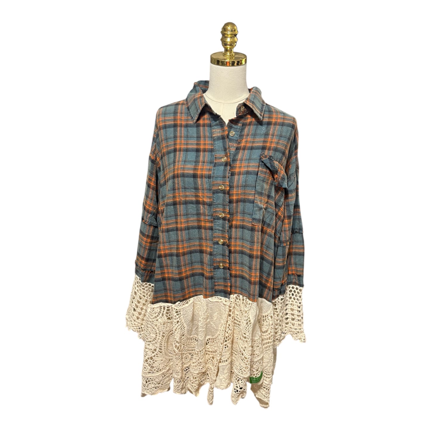 Crochet Cowgirl Upcycled Patchwork Dress One Size Fits a Small to XXL