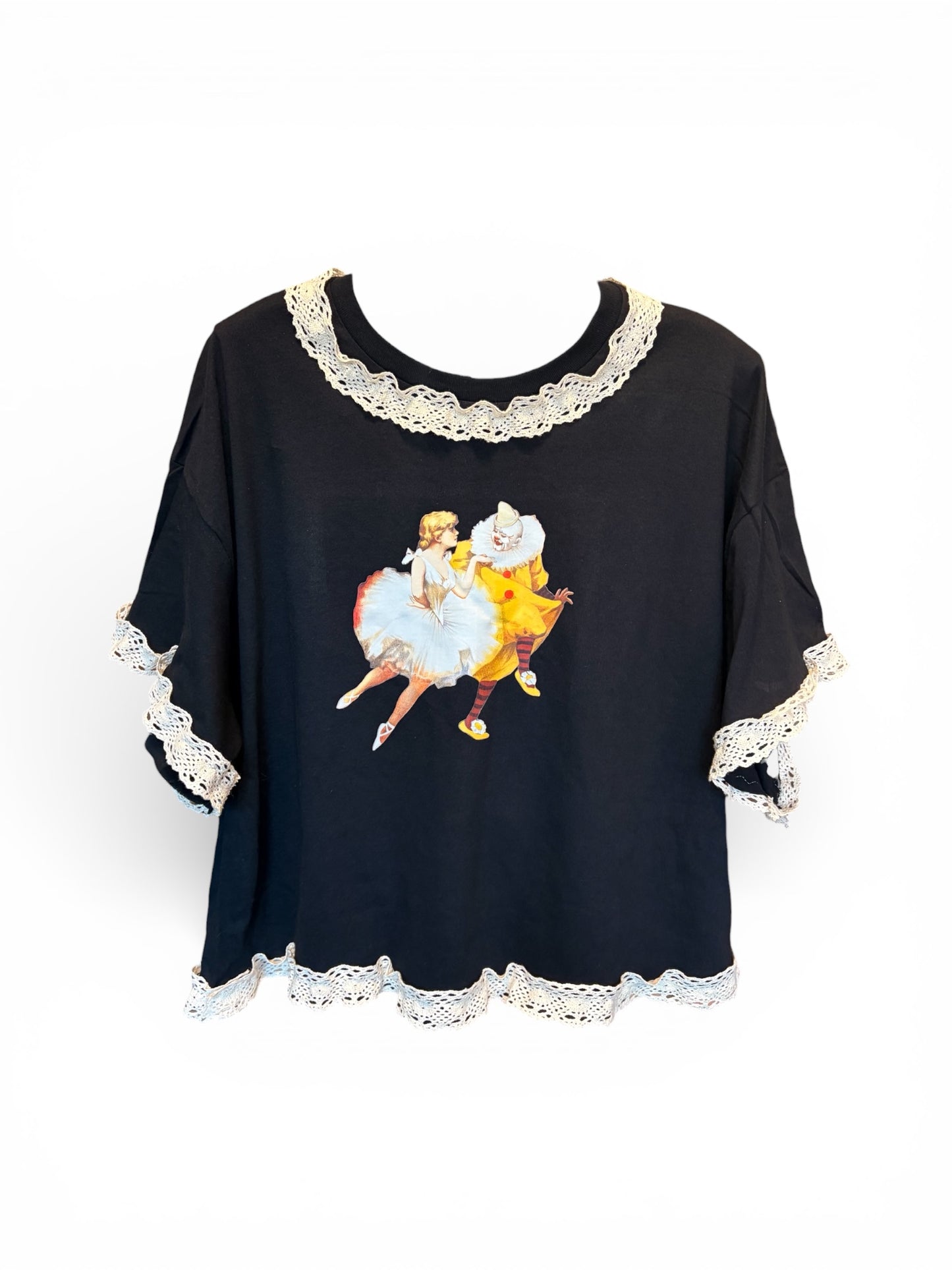 Circus Girl “Junk” Tee One Size Fits a Small to XXL SHORT Length Oversized Fit