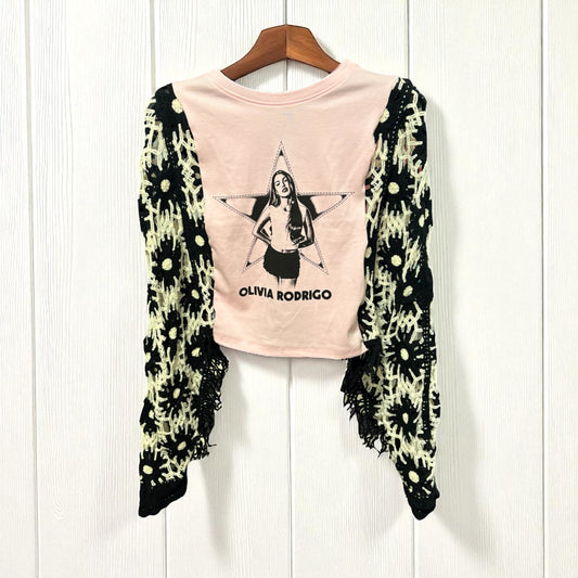 Olivia Rodrigo Upcycled Crochet Fringe Poncho Fits an XSmall to Large