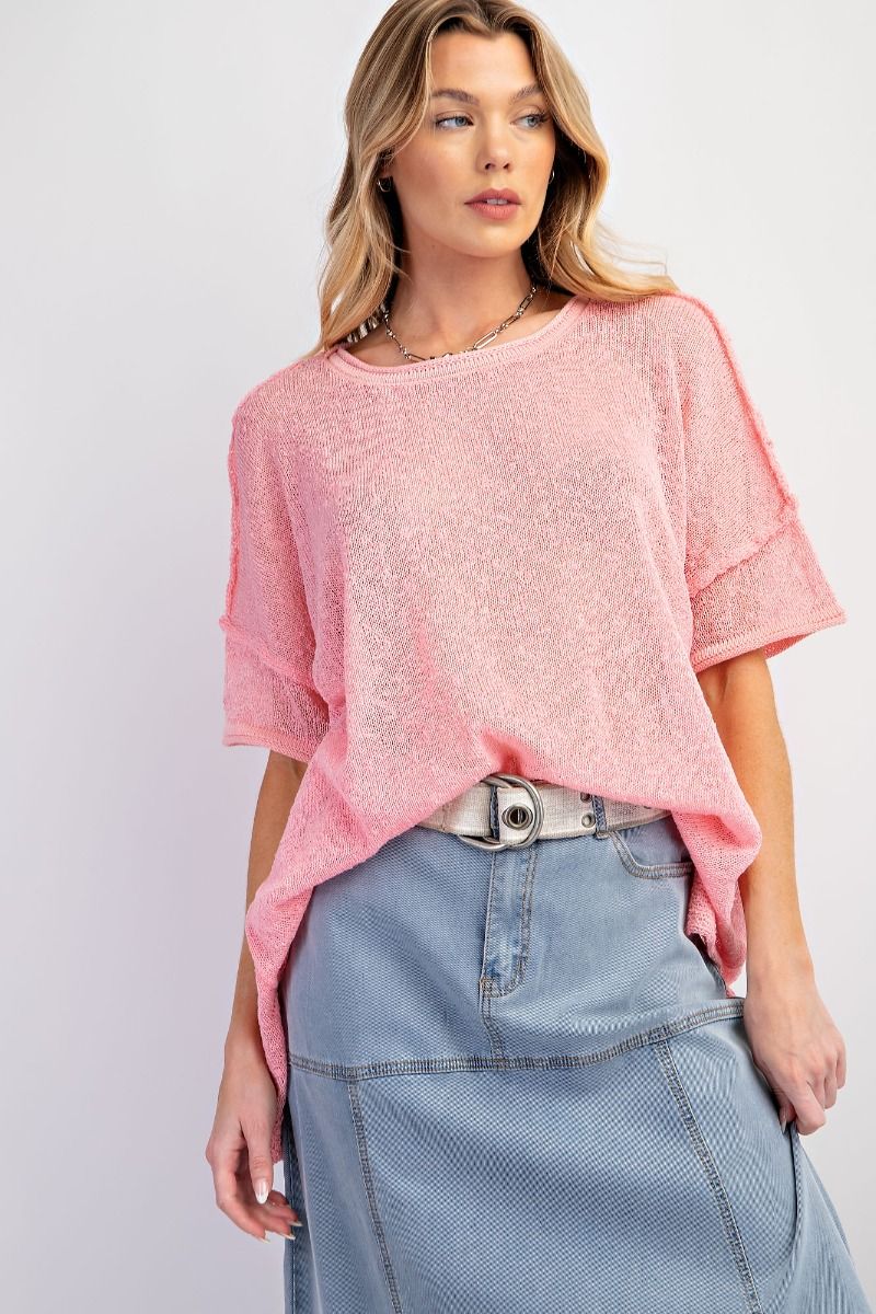 Short Sleeve Sweater Top