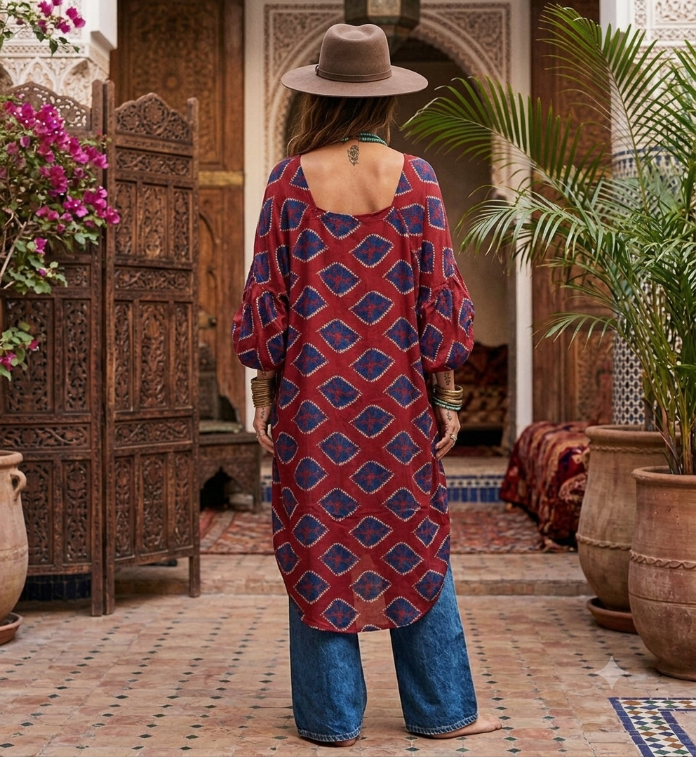 Desert Rain Silk Top 1000-04