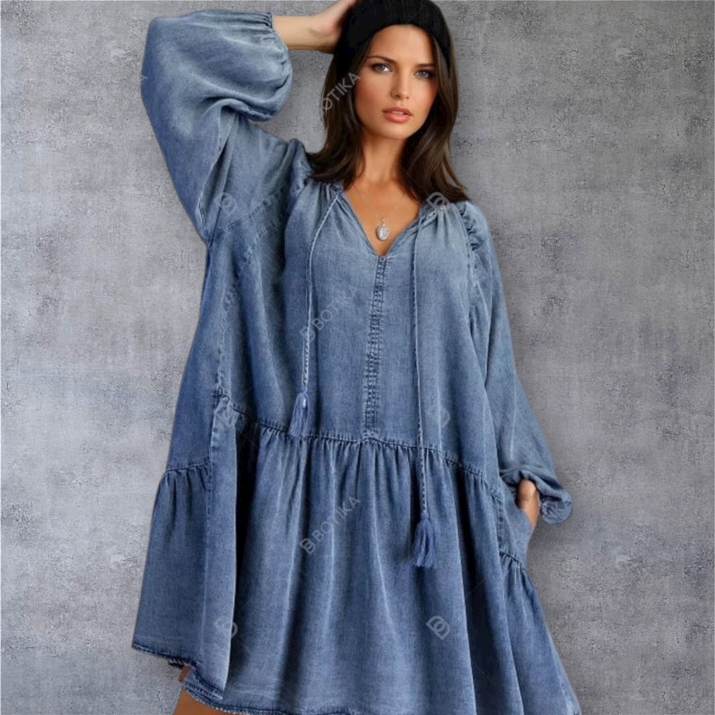 Easel Jean Dress