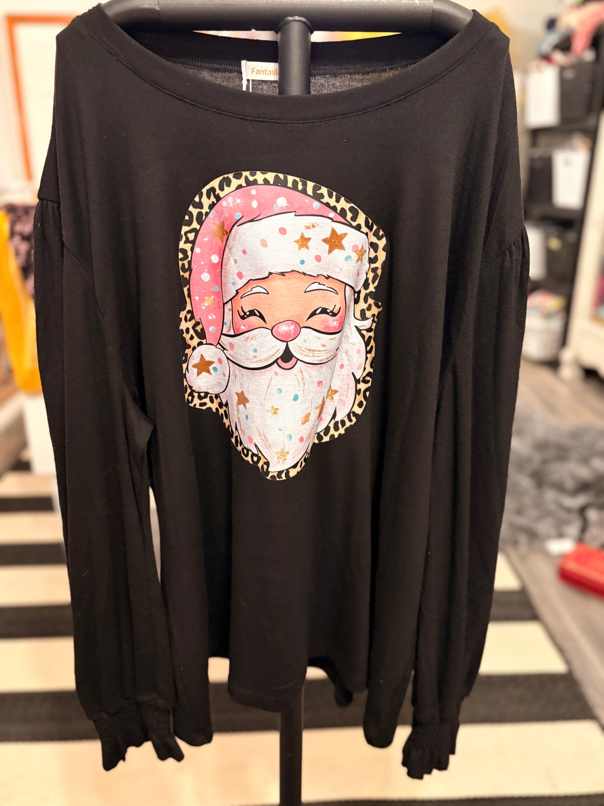 Santa Cutie Black Sweater 3X